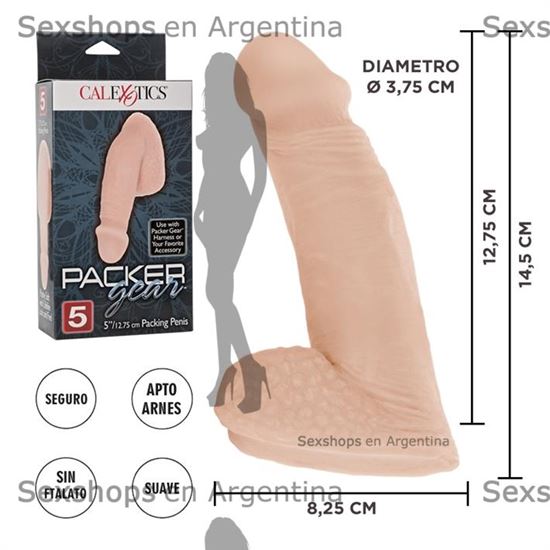 Dildo de 12 centimetros con testiculos Ivory